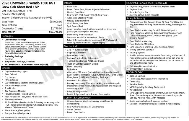 New 2026 Chevrolet Silverado 1500 RST AWD/4WD image 33