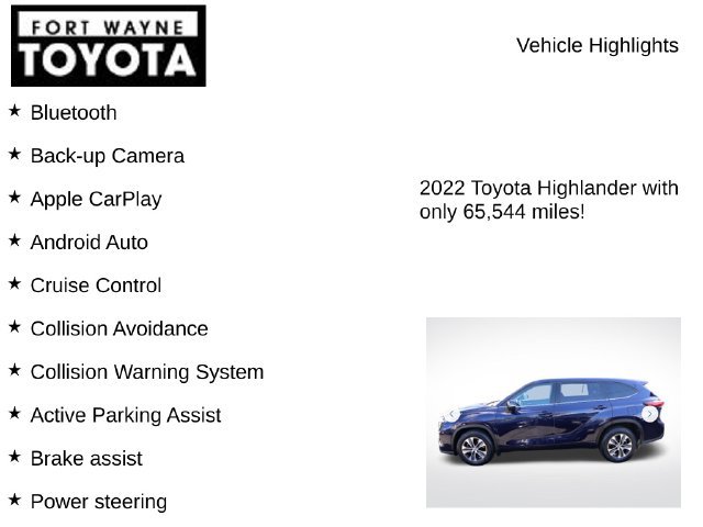 Used 2022 Toyota Highlander XLE AWD/4WD image 7