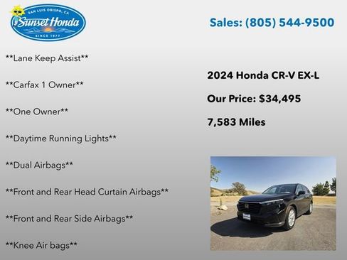 Certified 2024 Honda CR-V EX-L image 9
