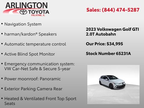 Used 2023 Volkswagen GTI Autobahn image 3