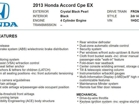 Used 2013 Honda Accord EX image 20