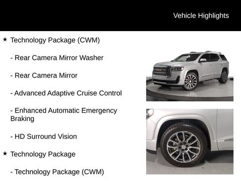 Used 2020 GMC Acadia Denali w/ Technology Package AWD/4WD image 13