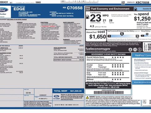 Used 2019 Ford Edge SEL w/ Equipment Group 201A AWD/4WD image 51