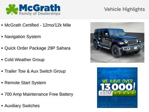 Used 2023 Jeep Wrangler Unlimited Sahara w/ Cold Weather Group AWD/4WD image 6