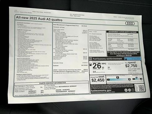 New 2025 Audi A5 2.0T Premium Plus image 17