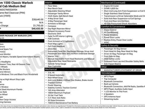 Used 2021 RAM 1500 Warlock RWD image 16