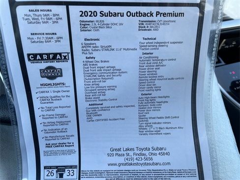 Used 2020 Subaru Outback Premium image 27