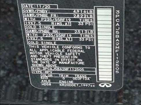 Used 2021 INFINITI QX50 Luxe FWD image 22