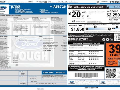 Used 2017 Ford F150 XLT w/ Equipment Group 302A Luxury AWD/4WD image 37