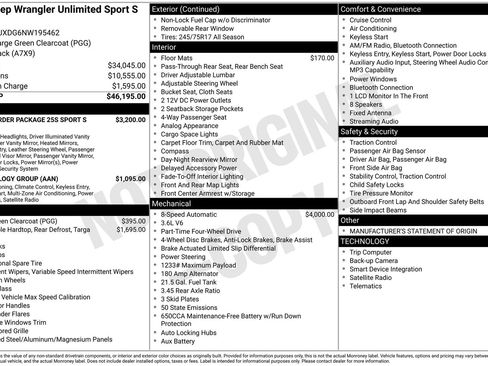 Used 2022 Jeep Wrangler Unlimited Sport AWD/4WD image 34