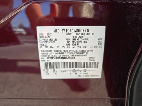 Certified 2022 Ford Edge Titanium w/ Equipment Group 301A image 30