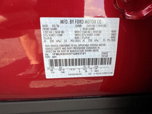 New 2026 Ford Explorer Platinum image 60