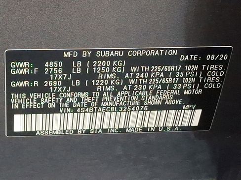 Used 2020 Subaru Outback Premium w/ Popular Package #1 image 28