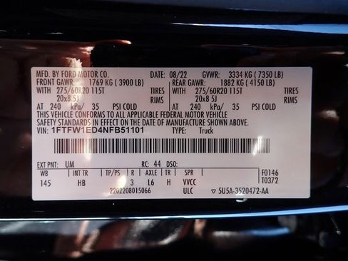 Used 2022 Ford F150 Lariat w/ Equipment Group 502A High image 25