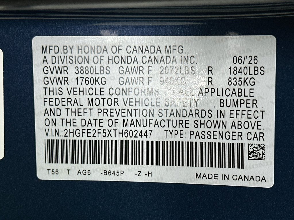 Certified 2026 Honda Civic Sport image 30