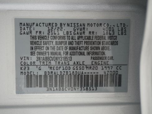 Used 2022 Nissan Sentra SV w/ Trunk Package FWD image 28
