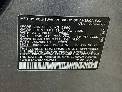 Used 2024 Volkswagen Atlas SE AWD/4WD image 12