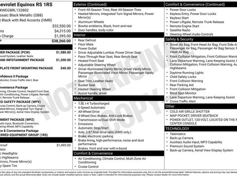 Used 2024 Chevrolet Equinox RS w/ RS Leather Package AWD/4WD image 3