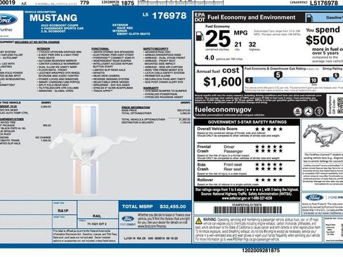 Used 2020 Ford Mustang Coupe w/ Equipment Group 101A RWD image 5