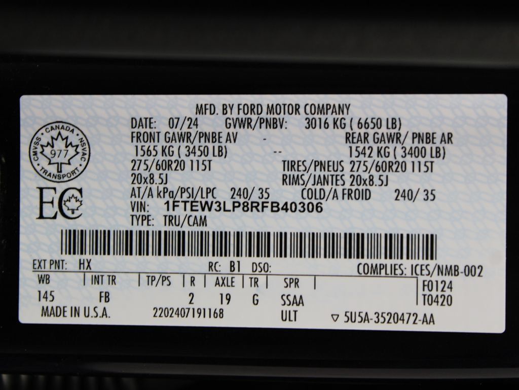 Used 2024 Ford F150 XLT w/ Equipment Group 302A MID AWD/4WD image 80