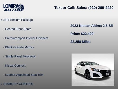 Used 2023 Nissan Altima 2.5 SR AWD/4WD image 8