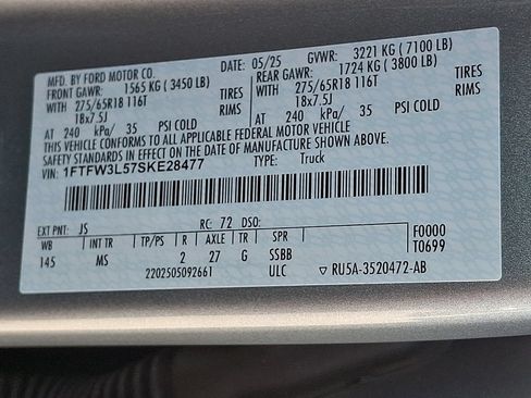 Certified 2025 Ford F150 XLT w/ Equipment Group 301A Standard AWD/4WD image 25