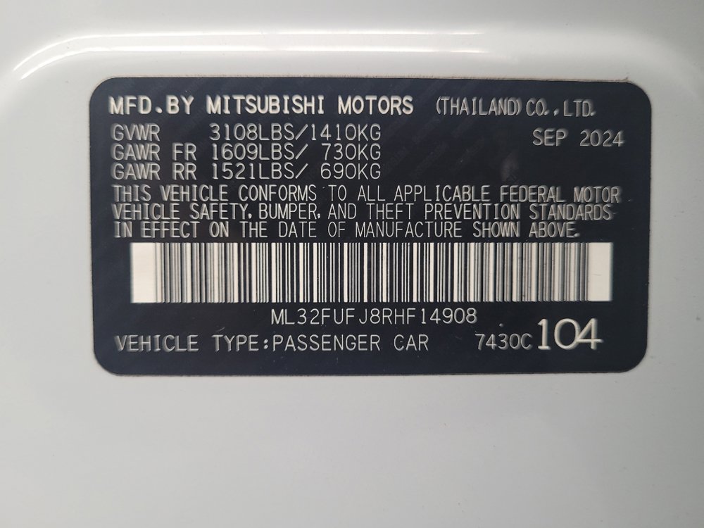 Used 2024 Mitsubishi Mirage G4 Black Edition FWD image 33