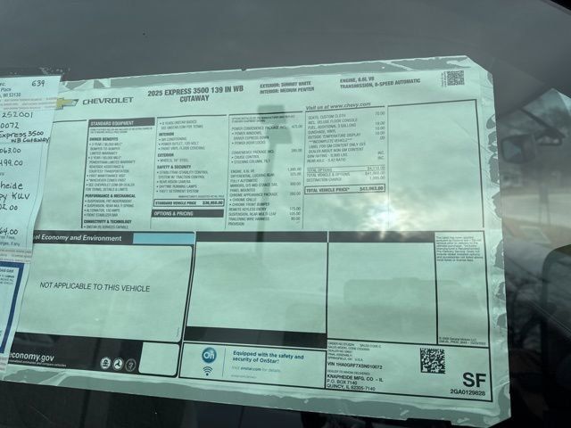 New 2025 Chevrolet Express 3500 w/ Power Convenience Package RWD image 21
