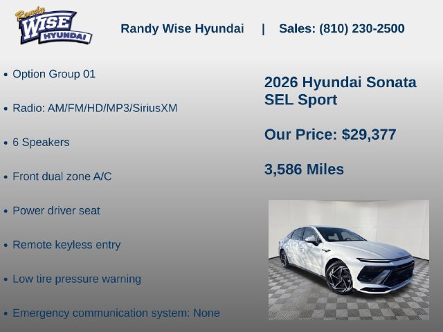 New 2026 Hyundai Sonata SEL AWD/4WD image 5