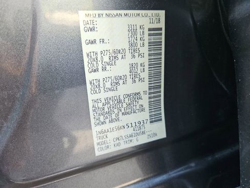 Used 2019 Nissan Titan SV w/ SV Convenience Package AWD/4WD image 16