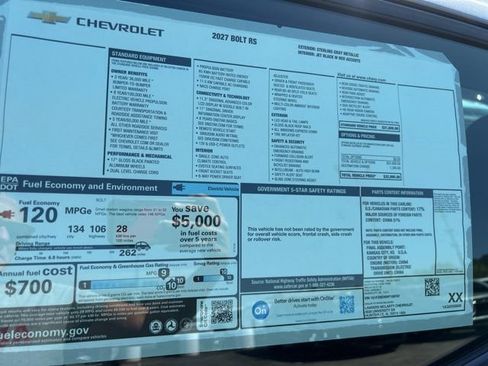 New 2027 Chevrolet Bolt RS FWD image 34
