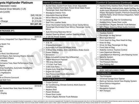 Used 2021 Toyota Highlander Platinum image 32