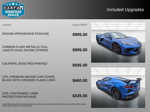 Certified 2022 Chevrolet Corvette Stingray Preferred Cpe w/ Z51 Performance Package RWD image 6