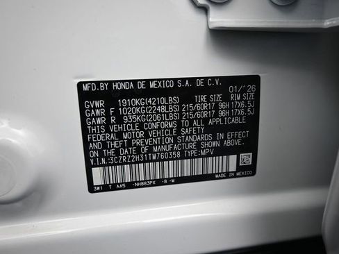 New 2026 Honda HR-V LX image 4