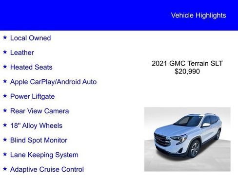 Used 2021 GMC Terrain SLT image 2