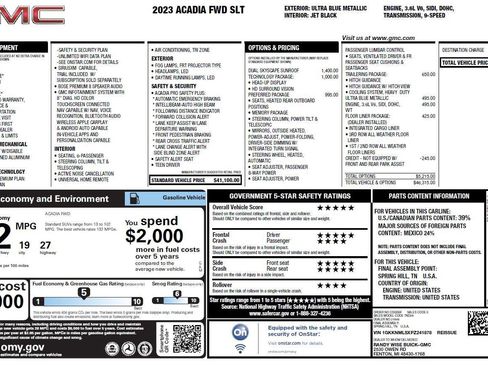 Used 2023 GMC Acadia SLT w/ Technology Package image 3