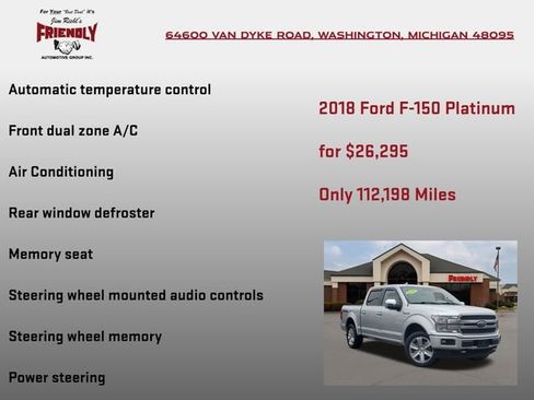 Used 2018 Ford F150 Platinum w/ Equipment Group 701A Luxury AWD/4WD image 20