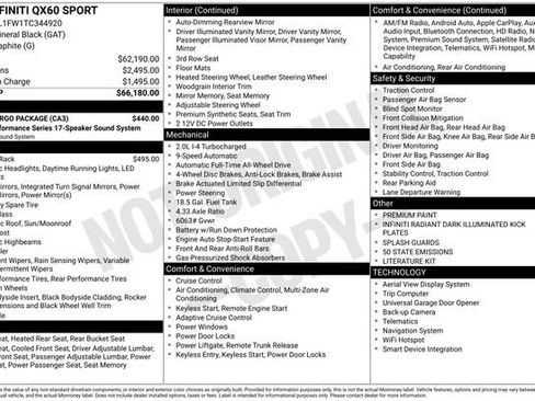 Used 2026 INFINITI QX60 Sport w/ Dark Cargo Package AWD/4WD image 11