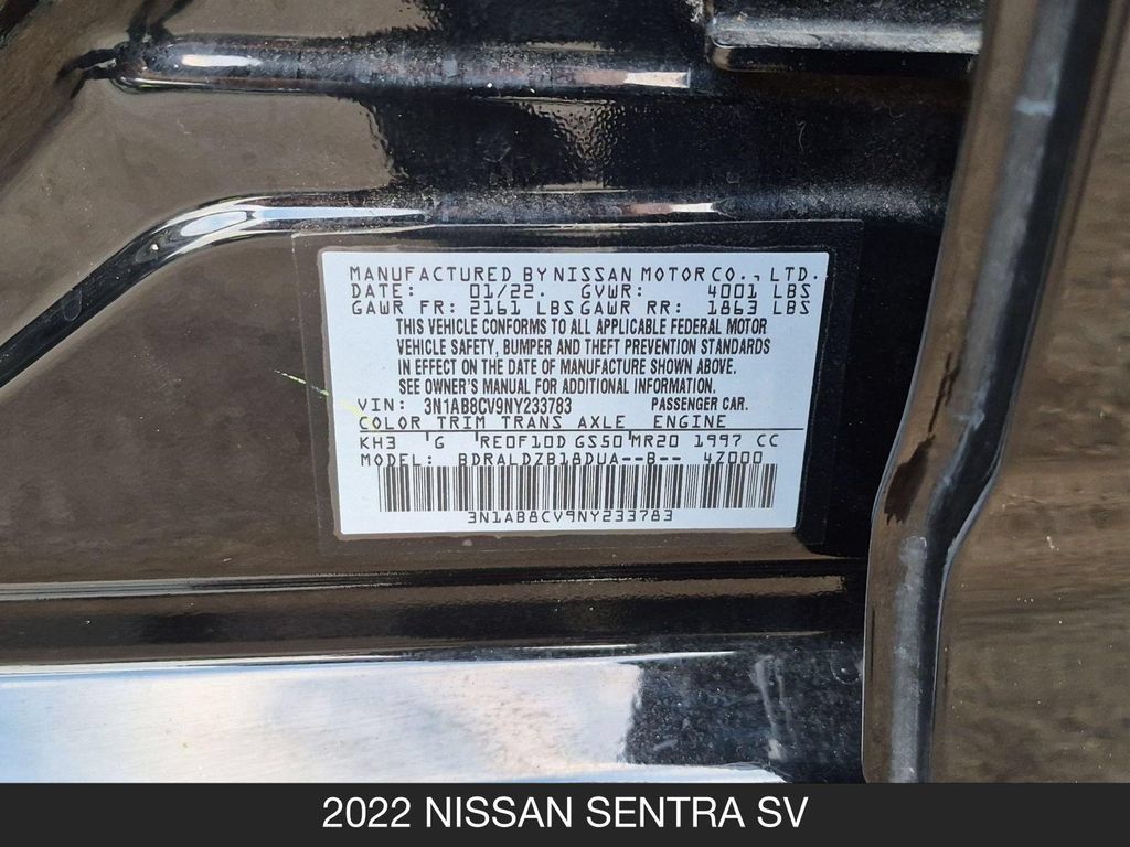 Used 2022 Nissan Sentra SV w/ All-Weather Package FWD image 24