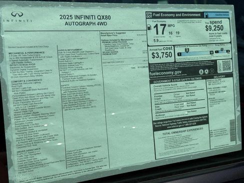New 2025 INFINITI QX80 Autograph w/ Premium Cargo Package image 22