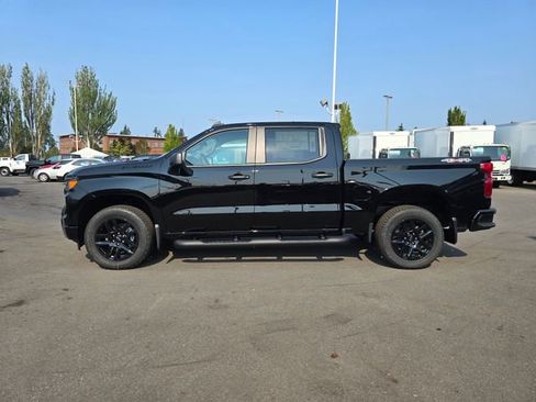 New 2025 Chevrolet Silverado 1500 Custom w/ Turbomax Blackout Package AWD/4WD image 2