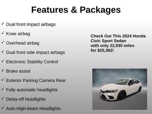 Certified 2024 Honda Civic Sport image 16