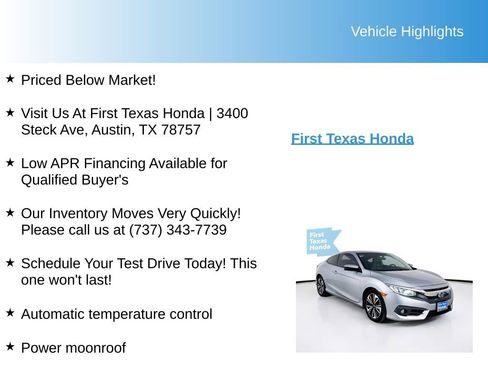 Used 2017 Honda Civic EX-T image 9