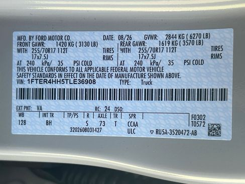 New 2026 Ford Ranger XLT w/ Equipment Group 301A High AWD/4WD image 20