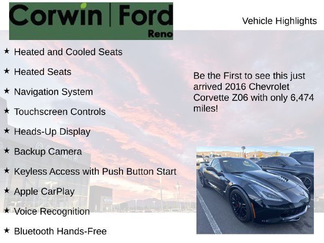 Used 2016 Chevrolet Corvette Z06 w/ 3LZ Preferred Equipment Group RWD image 4