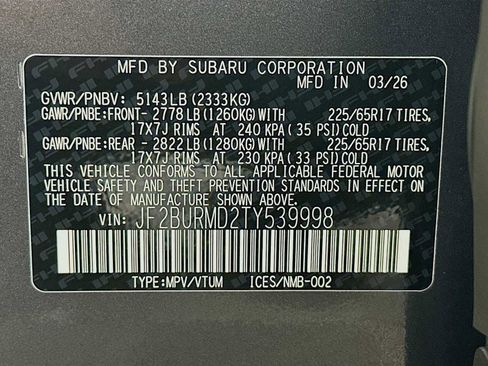 New 2026 Subaru Outback Wilderness w/ Wilderness Plus Package AWD/4WD image 31