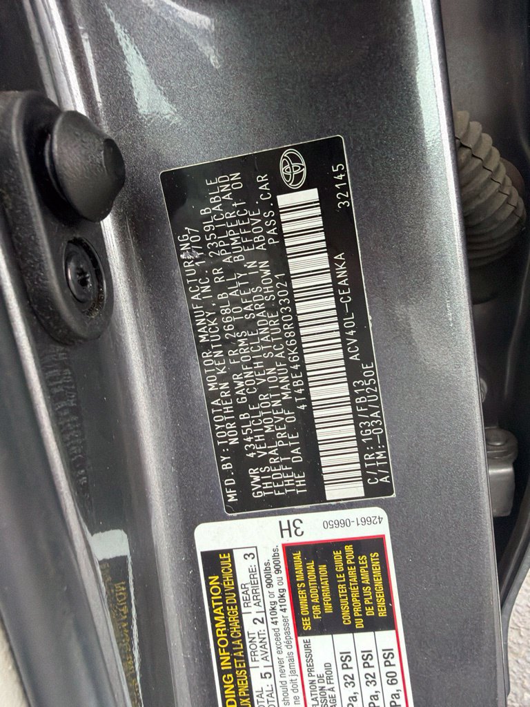 Used 2008 Toyota Camry LE FWD image 12