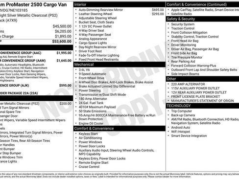 Used 2022 RAM ProMaster 2500 w/ Driver Convenience Group image 4