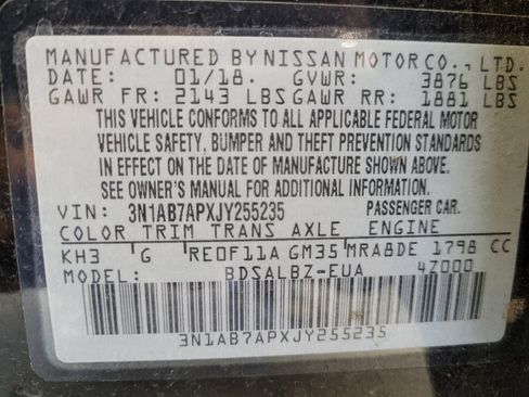 Used 2018 Nissan Sentra S w/ S Midnight Style Package FWD image 33