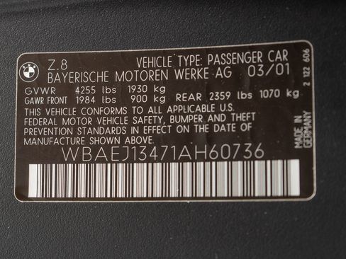 Used 2001 BMW Z8 RWD image 20